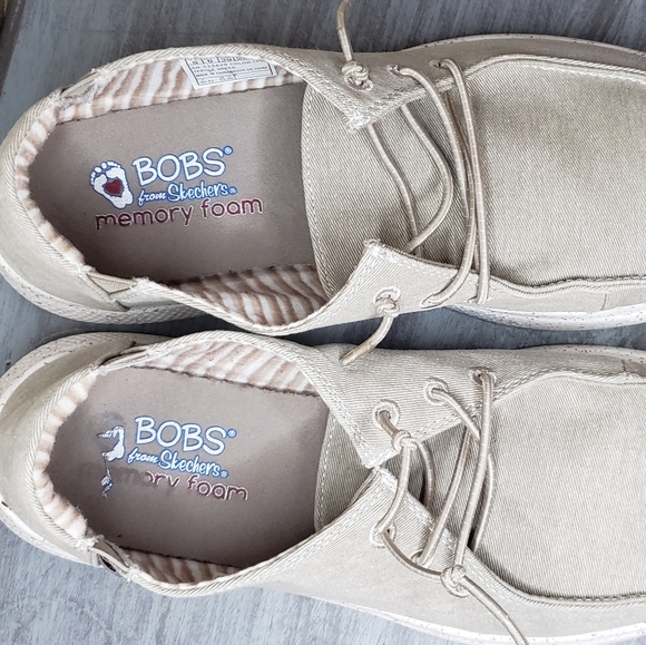 BOBS from Skechers Tan canvas loafers women's size 9 (sa211) - Picture 4 of 12